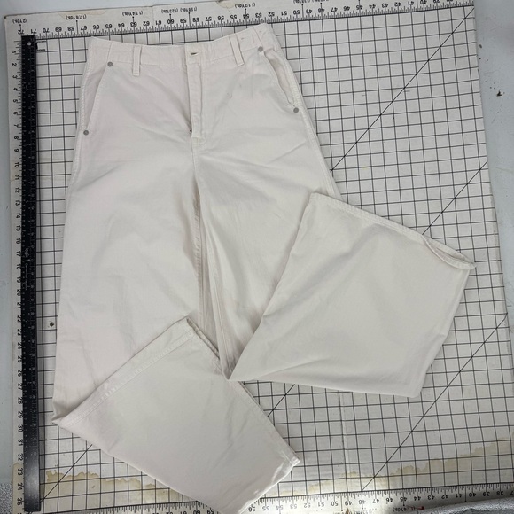Madewell wide leg sweep ivory Denim Trousers 27 - Picture 9 of 13